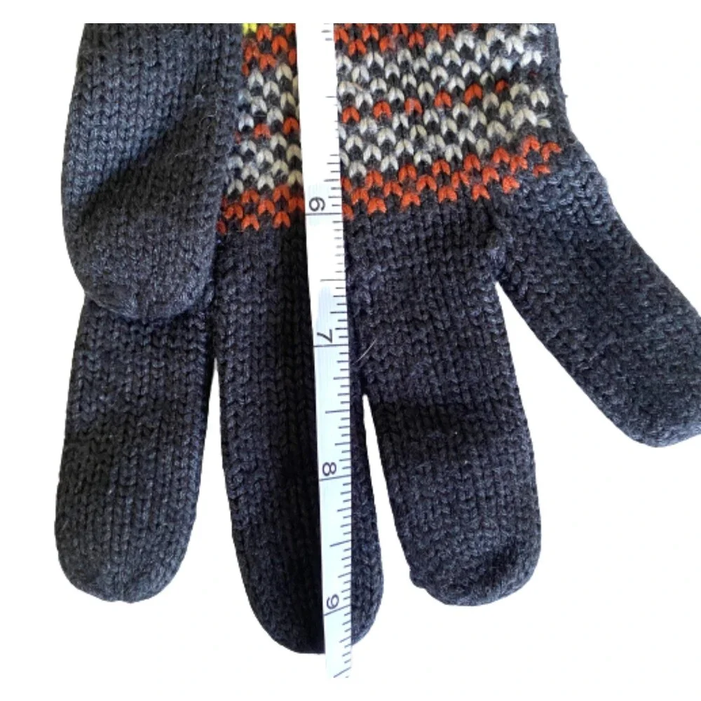 Echo Geometric Multicolor Knit Gloves Warm Stretch Winter Accessory